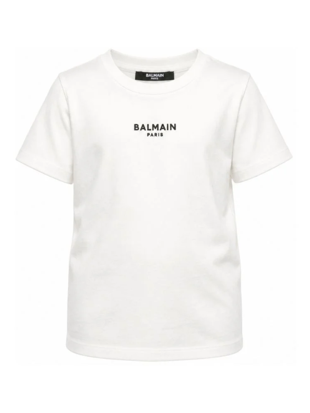 T-shirt per bambino Balmain Kids bianca con stampa logo sul davanti BZ8I11 Z3672 102NE BALMAIN KIDS