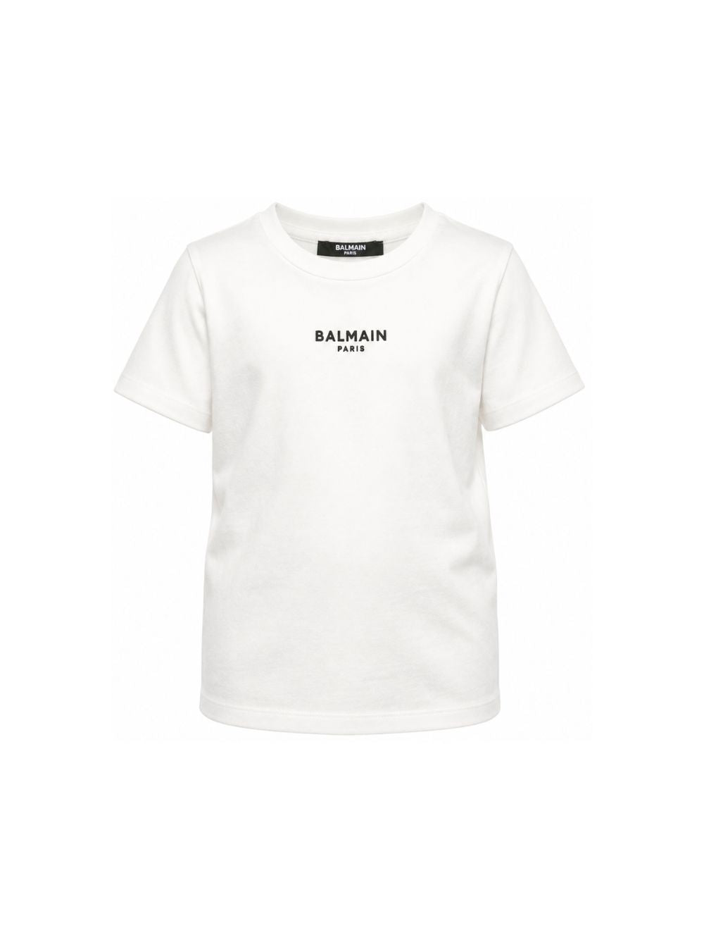 T-shirt per bambino Balmain Kids bianca con stampa logo sul davanti BZ8I11 Z3672 102NE BALMAIN KIDS