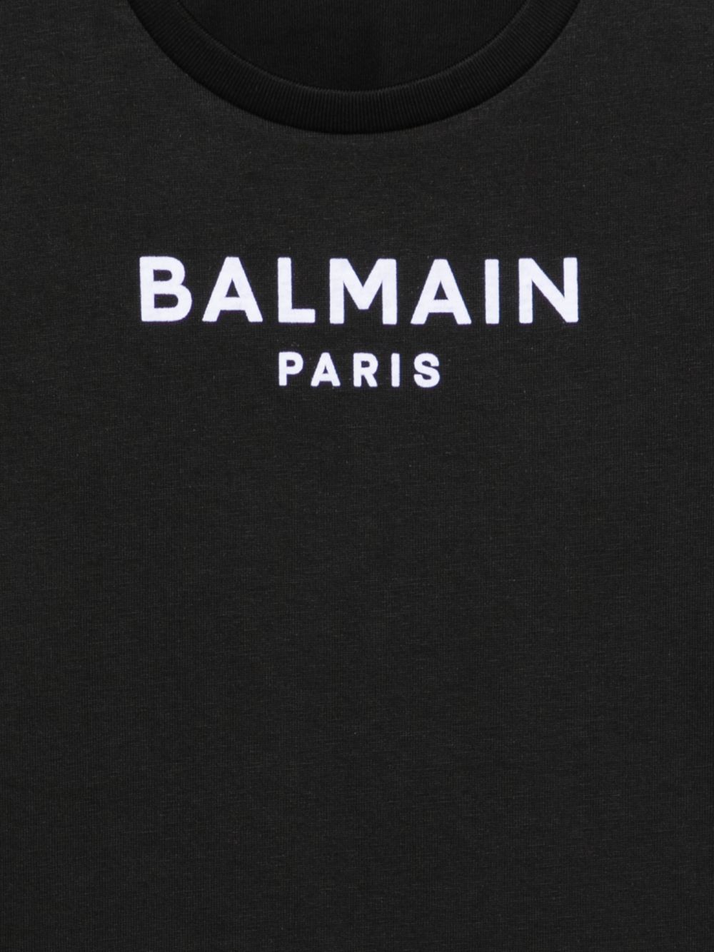 T-shirt per bambino Balmain Kids nera con dettaglio logo sul davanti BZ8I20 Z3672 930BC BALMAIN KIDS