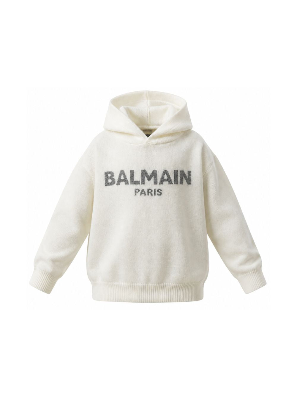 Felpa per bambino Balmain Kids bianca con logo sul davanti BZ9H00 Z3404 101GR BALMAIN KIDS