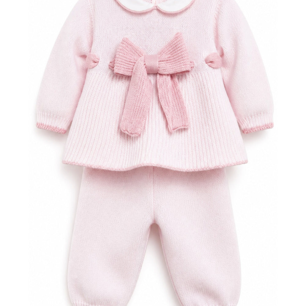 Completo per neonata Bebè Di Almy rosa con dettaglio fiocco 2P58 7060 BEBE' DI ALMY KIDS