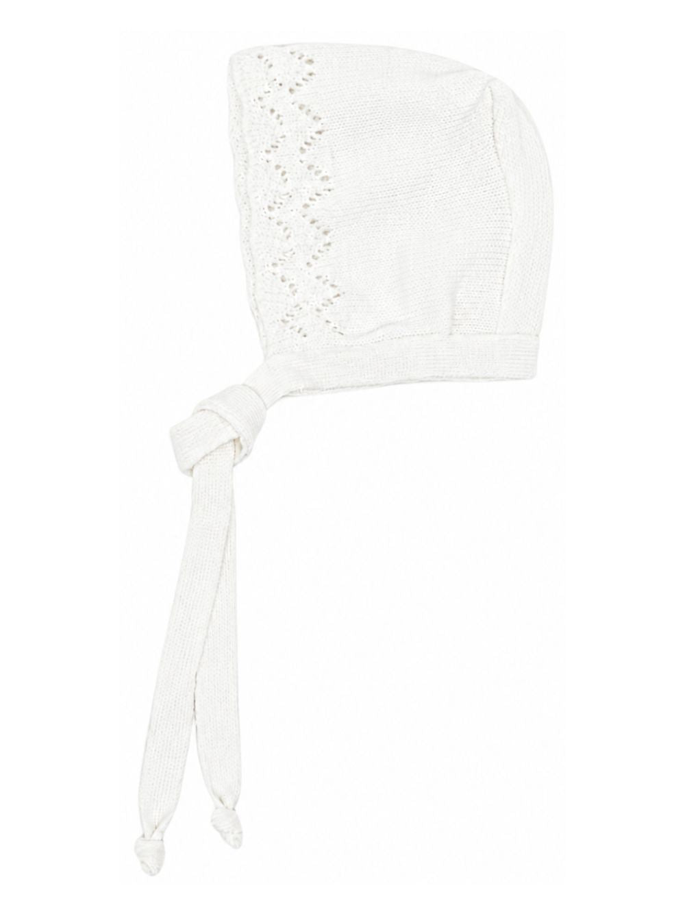 Cappellino per neonata Bebè di Almy bianco con fiocco CU53 1000 BEBE' DI ALMY KIDS