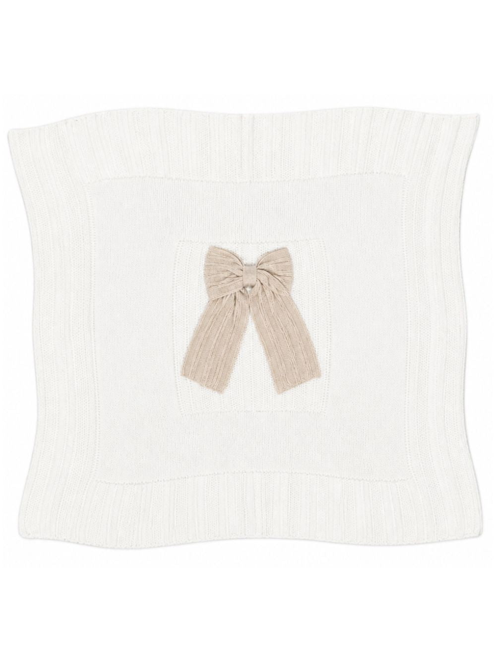 Coperta per neonata Bebè di Almy bianca con dettaglio fiocco E41 1003 BEBE' DI ALMY KIDS