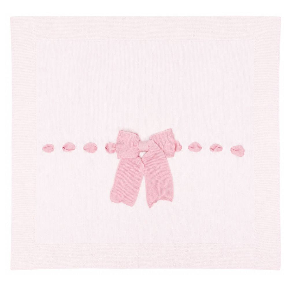 Coperta per neonata Bebè di Almy rosa con dettaglio fiocco E58 7060 BEBE' DI ALMY KIDS