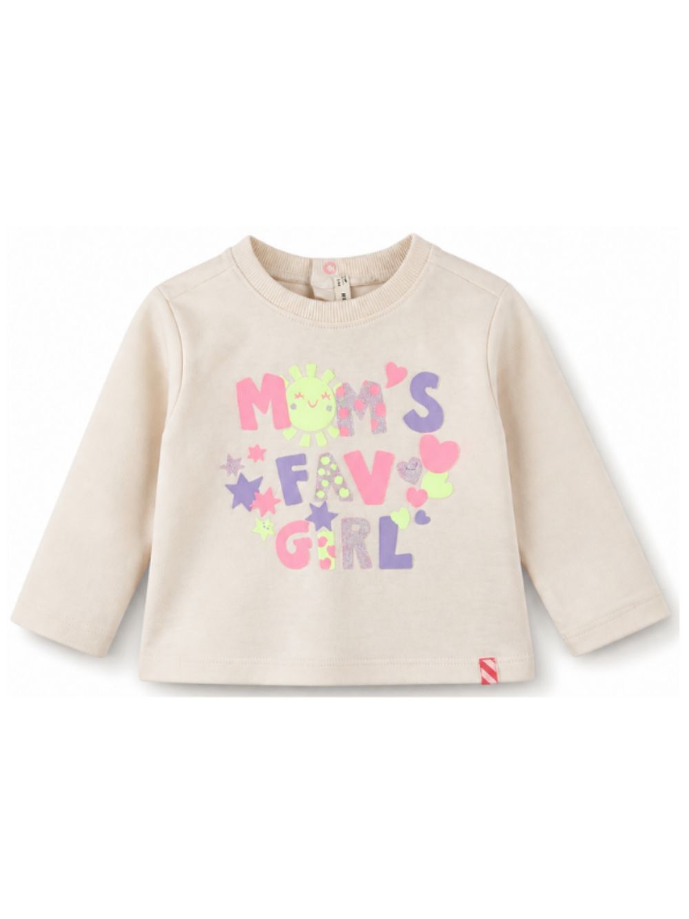 T-shirt per neonata Billieblush Kids beige con stampa grafica sul davanti U22243 121 BILLIEBLUSH KIDS