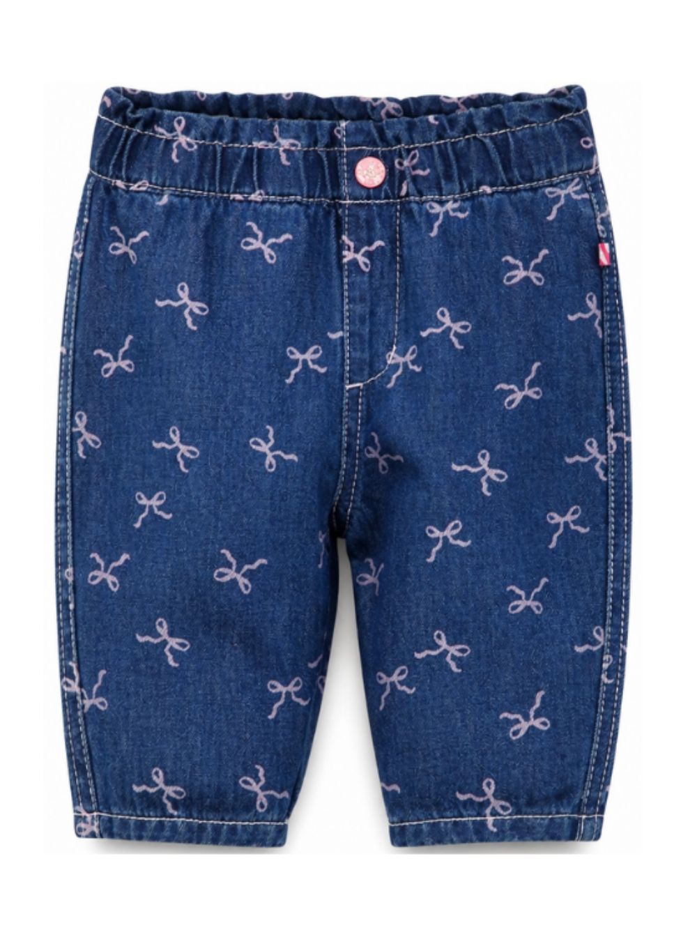 Jeans per neonata Billieblush Kids blu con stampa grafica fiocchetti U22249 Z10 BILLIEBLUSH KIDS