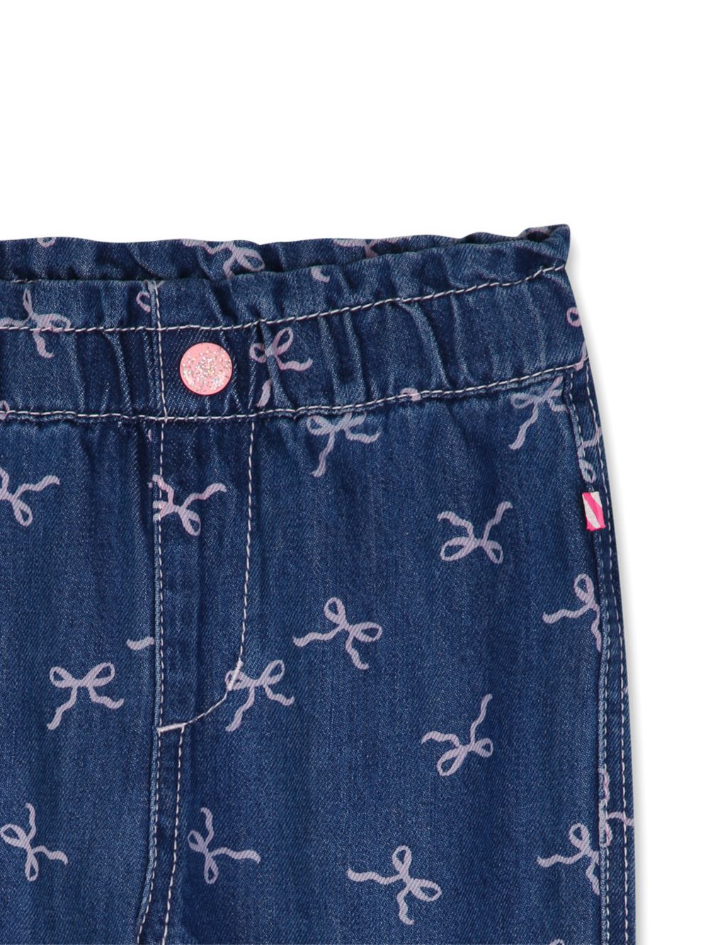 Jeans per neonata Billieblush Kids blu con stampa grafica fiocchetti U22249 Z10 BILLIEBLUSH KIDS