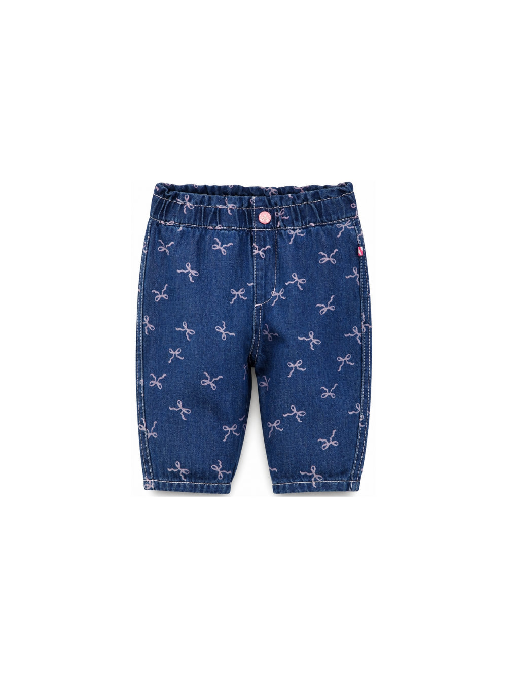 Jeans per neonata Billieblush Kids blu con stampa grafica fiocchetti U22249 Z10 BILLIEBLUSH KIDS