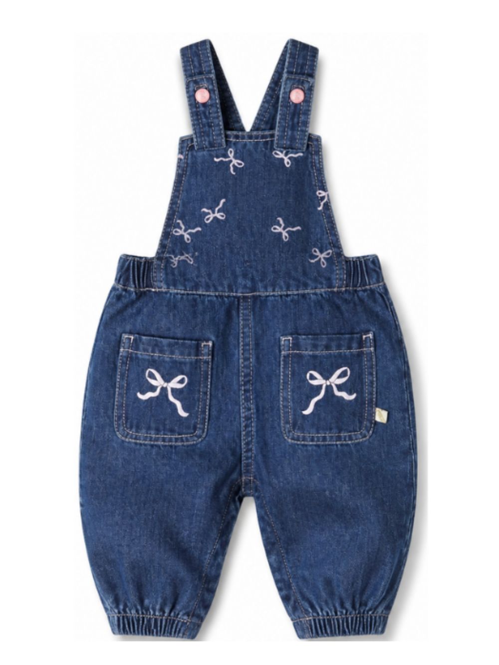 Salopette per neonata Billieblush Kids blu con stampa grafica fiocchi U22250 Z10 BILLIEBLUSH KIDS