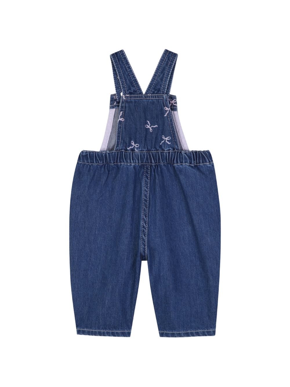 Salopette per neonata Billieblush Kids blu con stampa grafica fiocchi U22250 Z10 BILLIEBLUSH KIDS