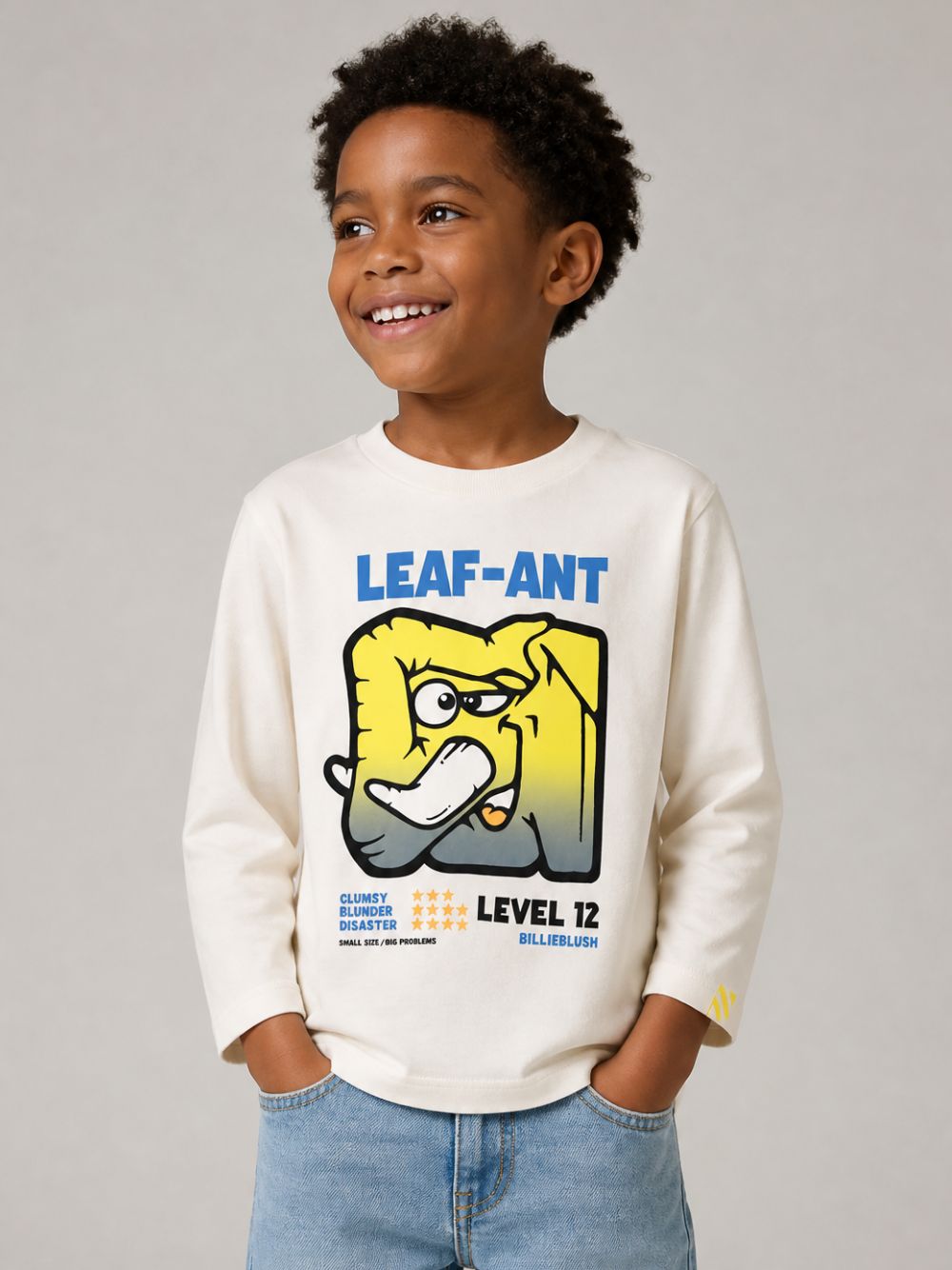 T-shirt per bambino Billieblush Kids bianca con stampa grafica sul davanti U22294 121 BILLIEBLUSH KIDS