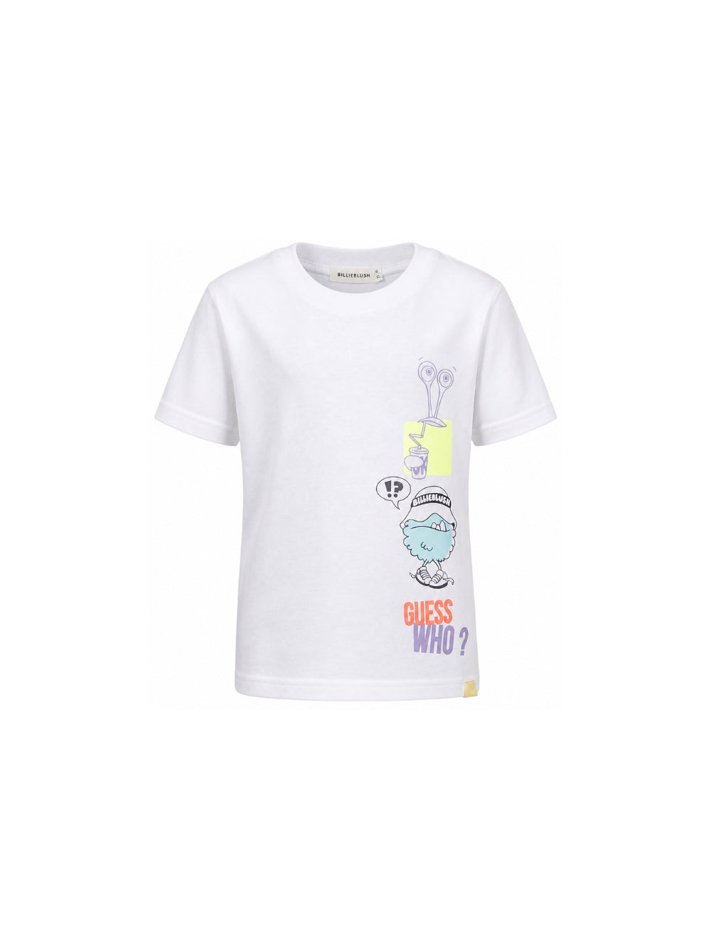 T-shirt per bambino BIllieblush Kids bianca con stampa grafica U22299 10P BILLIEBLUSH KIDS