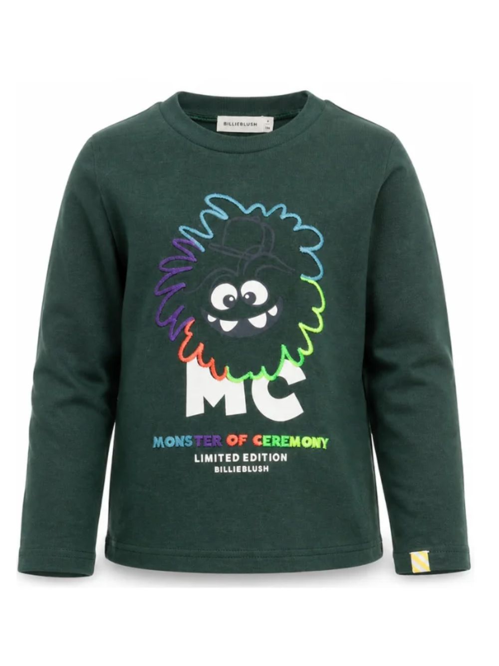 T-shirt per bambino Billieblush Kids verde con stampa grafica sul davanti U22303 68R BILLIEBLUSH KIDS