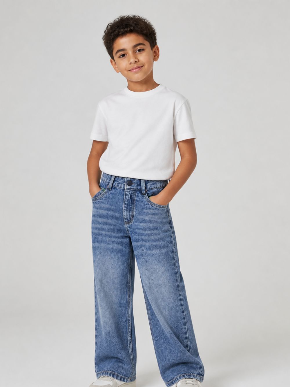 Jeans per bambino Billieblush Kids blu con effetto schiarito U22322 Z18 BILLIEBLUSH KIDS