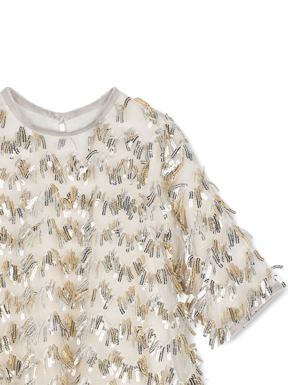 Abito per bambina Billieblush Kids bianco in tulle con paillettes U22354 T07 BILLIEBLUSH KIDS