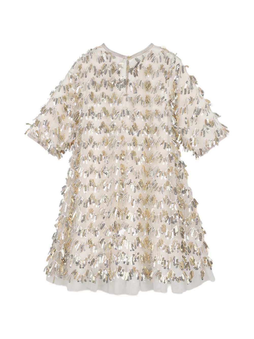 Abito per bambina Billieblush Kids bianco in tulle con paillettes U22354 T07 BILLIEBLUSH KIDS