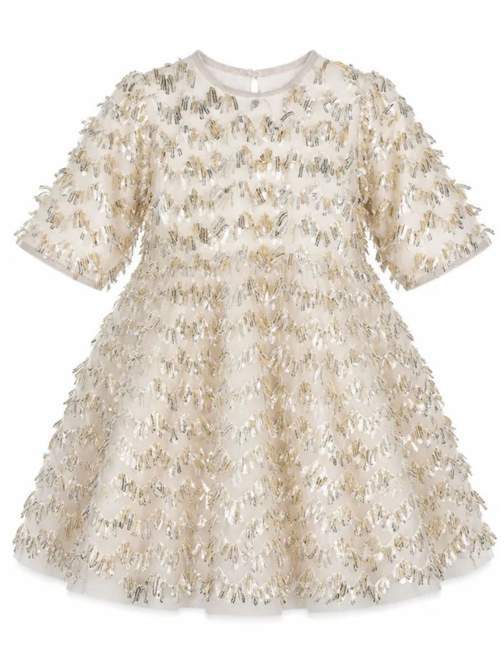 Abito per bambina Billieblush Kids bianco in tulle con paillettes U22354 T07 BILLIEBLUSH KIDS