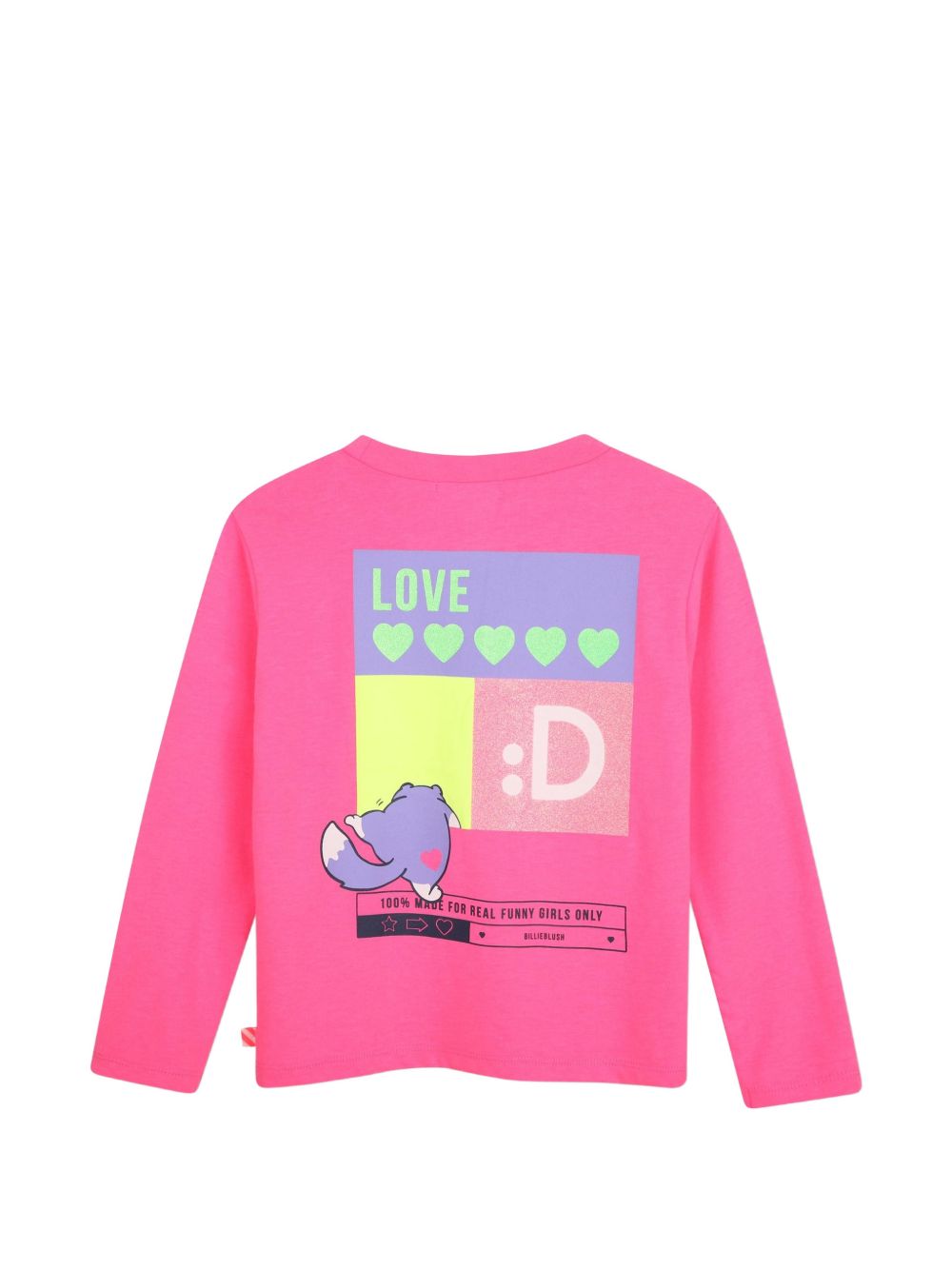 T-shirt per bambina Billieblush Kids fucsia con stampa grafica sul retro U22368 47A BILLIEBLUSH KIDS