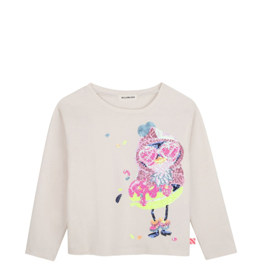 T-shirt per bambina Billieblush Kids bianca con stampa grafica sul davanti U22372 121 BILLIEBLUSH KIDS