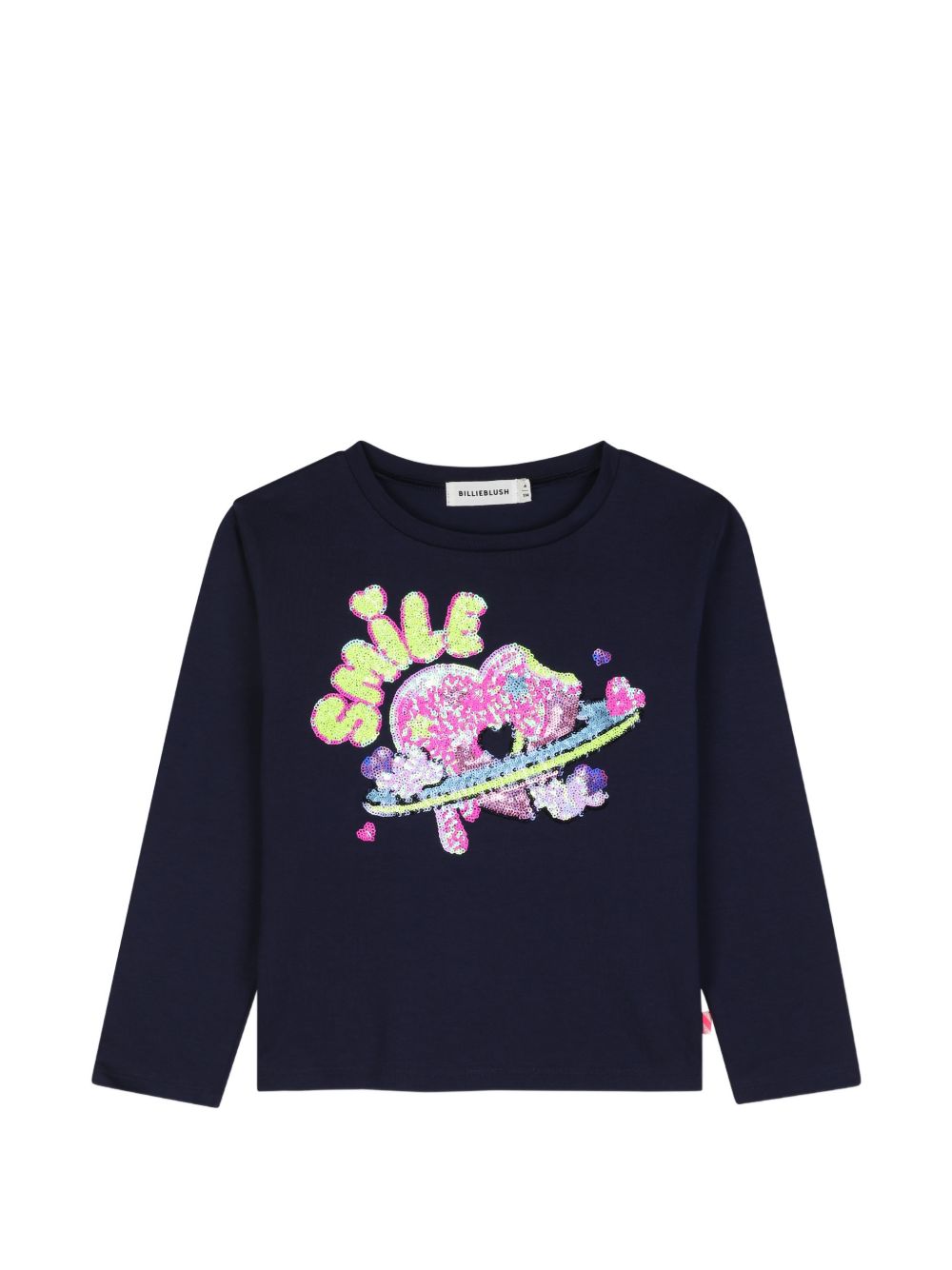 T-shirt per bambina Billieblush Kids blu con decorazione con paillettes U22372 85T BILLIEBLUSH KIDS