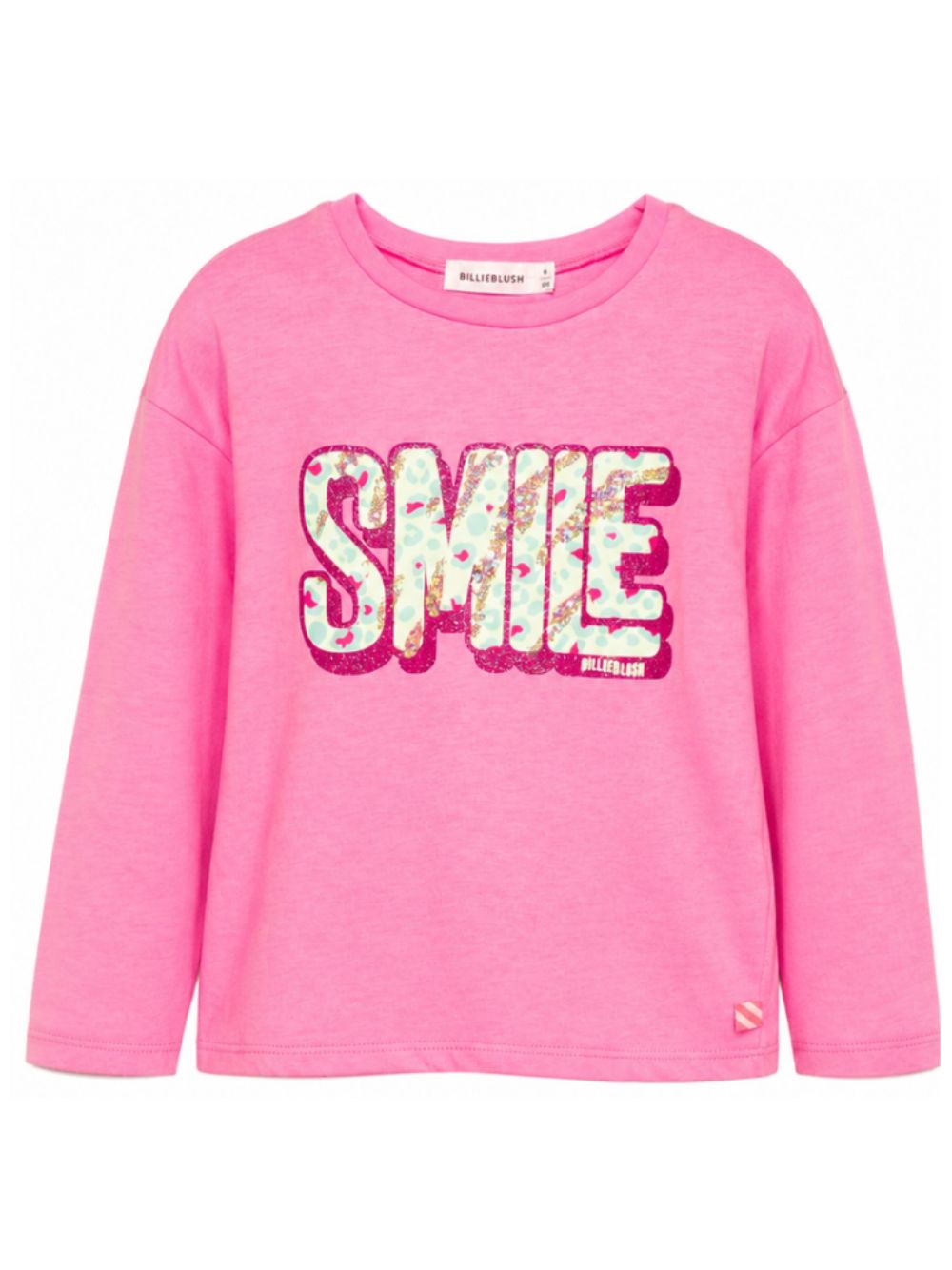 T-shirt per bambina Billieblush Kids rosa con scritta sul davanti U22374 462 BILLIEBLUSH KIDS
