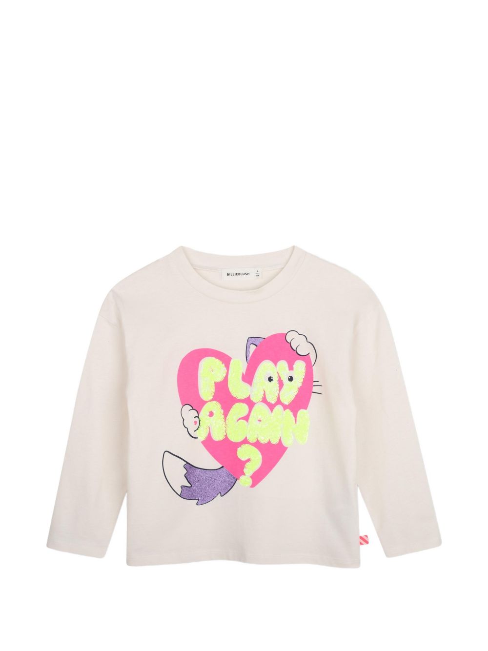 T-shirt per bambina Billieblush Kids bianca con stampa grafica cuore U22379 121 BILLIEBLUSH KIDS