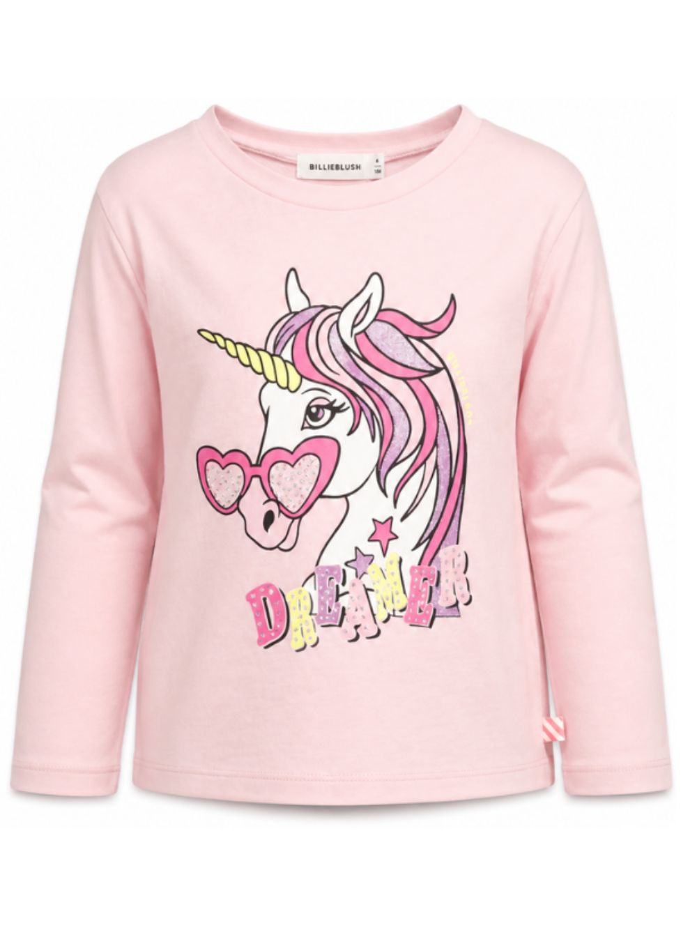 T-shirt per bambina Billieblush Kids rosa con stampa grafica unicorno U22384 467 BILLIEBLUSH KIDS