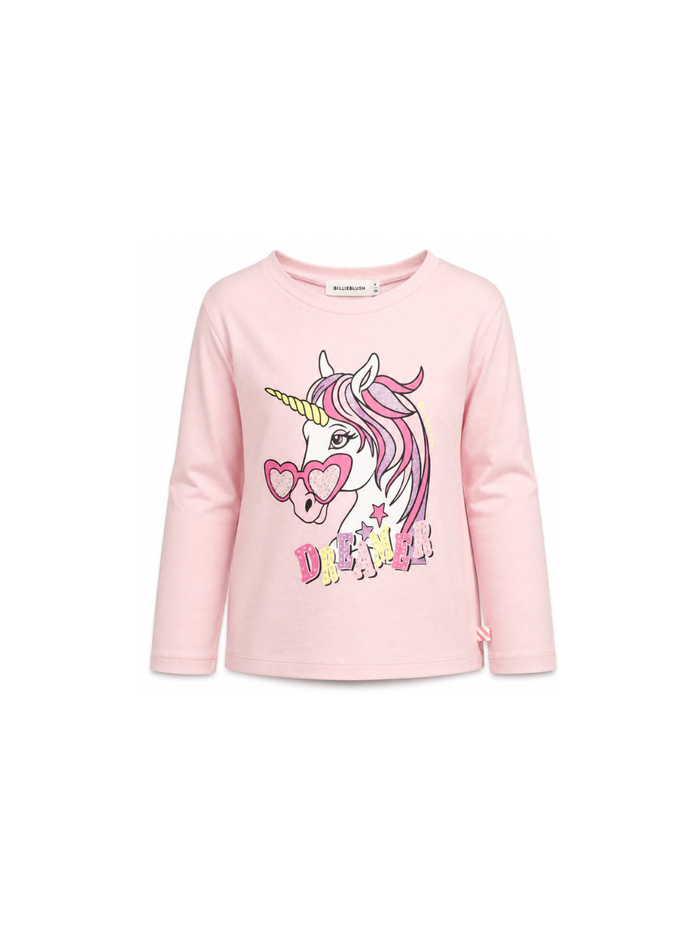 T-shirt per bambina Billieblush Kids rosa con stampa grafica unicorno U22384 467 BILLIEBLUSH KIDS