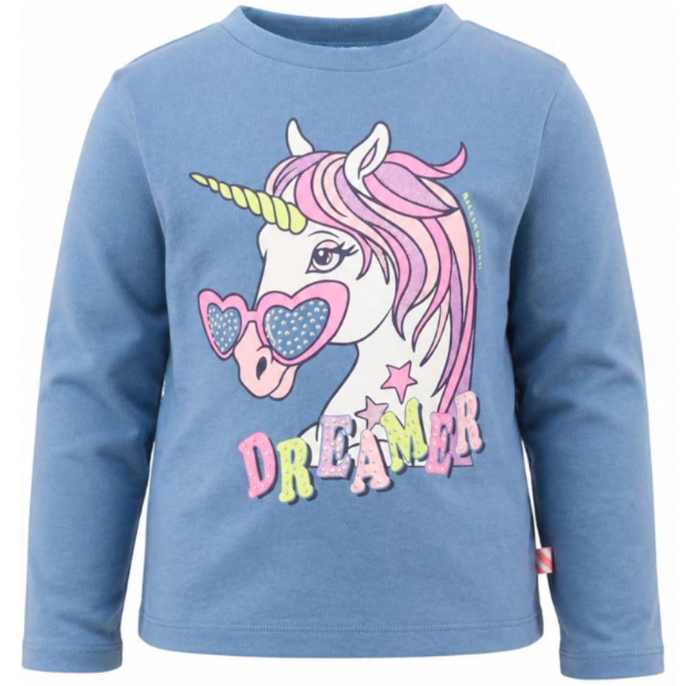 T-shirt per bambina Billieblush Kids azzurra con stampa grafica unicorno U22384 81U BILLIEBLUSH KIDS