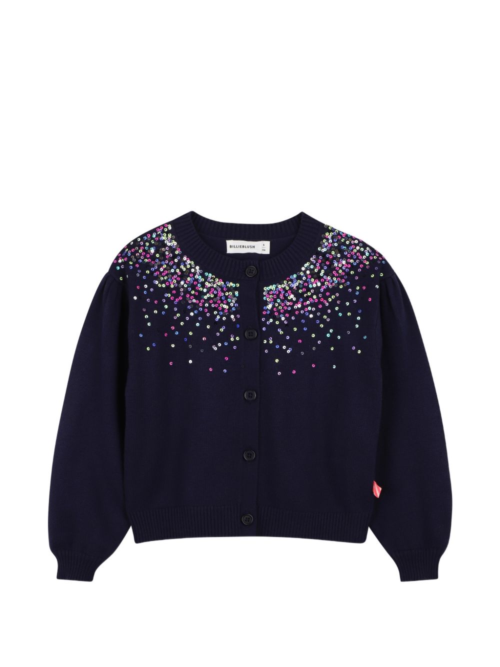 Cardigan per bambina Billieblush Kids blu con decorazione con paillettes U22394 85T BILLIEBLUSH KIDS