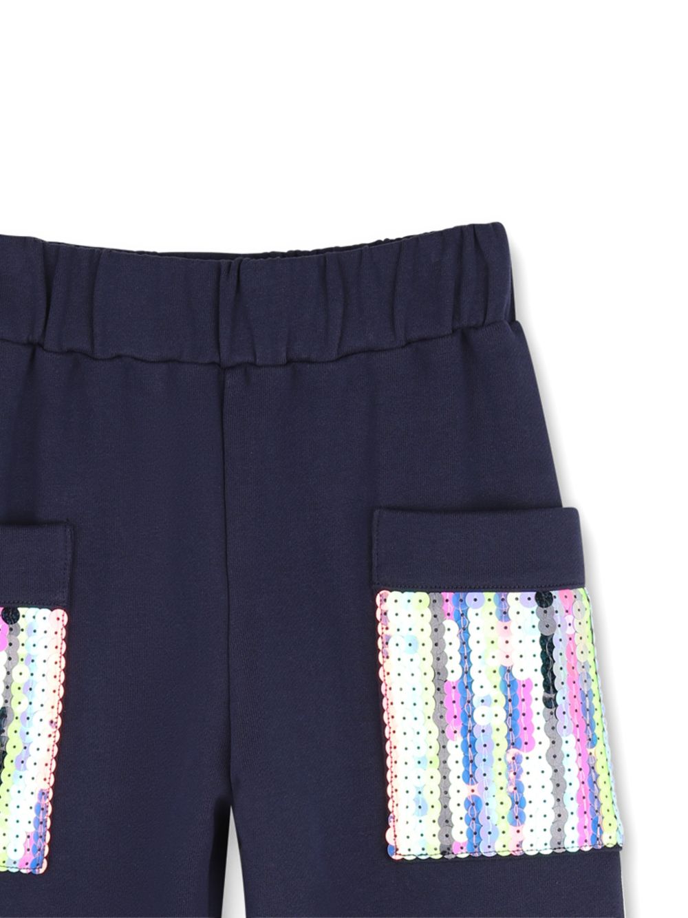 Pantaloni per bambina Billieblush Kids blu a gamba ampia con paillettes U22420 85T BILLIEBLUSH KIDS