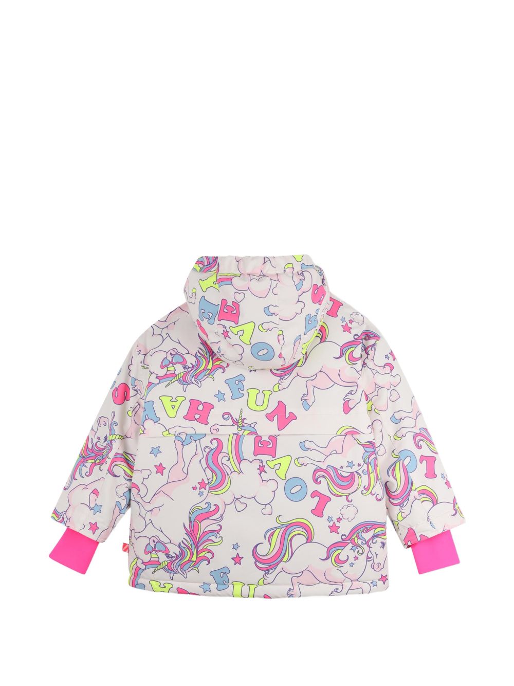 Giubbino per bambina Billieblush Kids rosa con stampa unicorni all-over U22451 Z41 BILLIEBLUSH KIDS