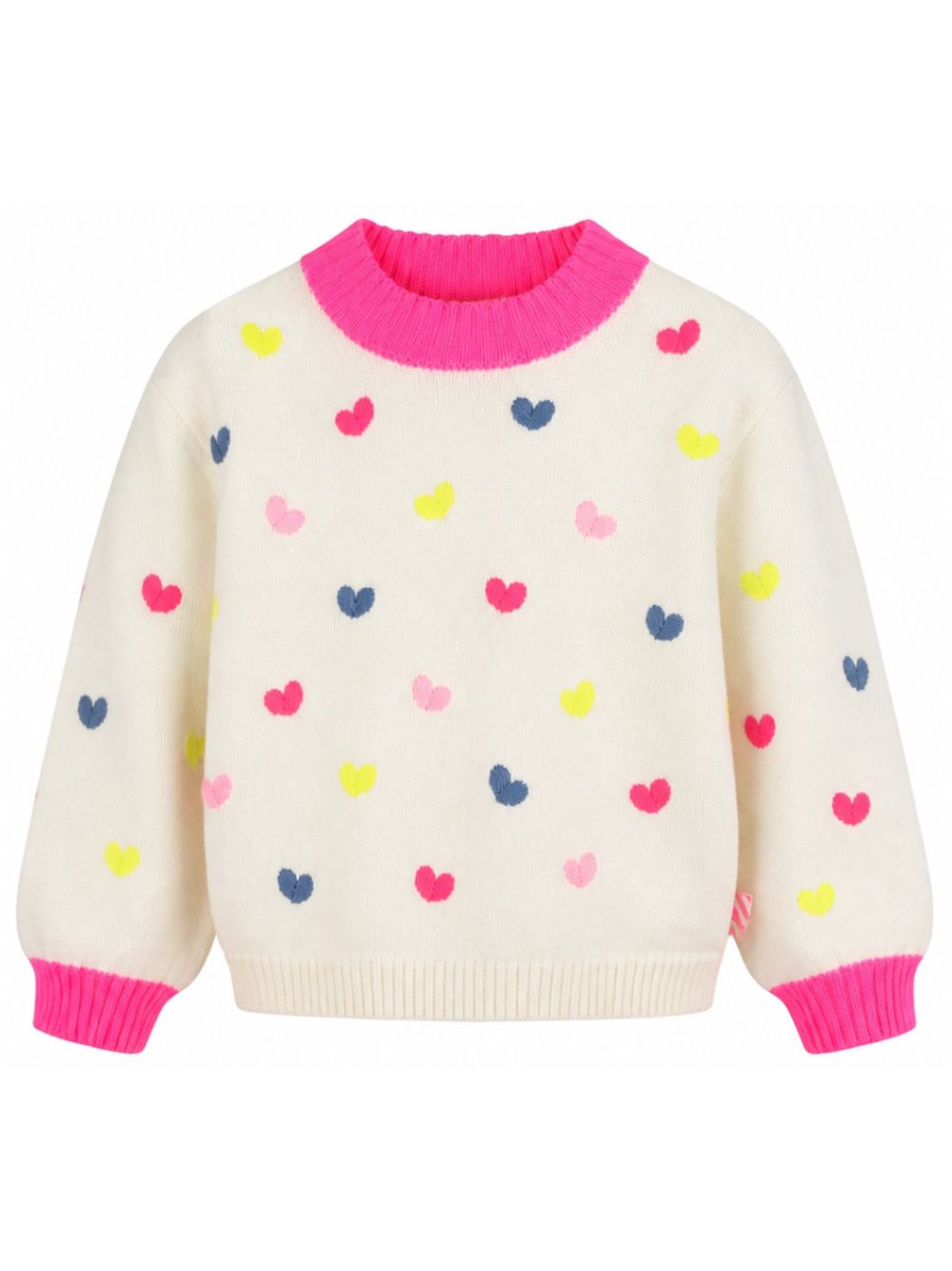 Maglione per bambina Billieblush Kids bianco con ricamo a cuore U22472 121 BILLIEBLUSH KIDS
