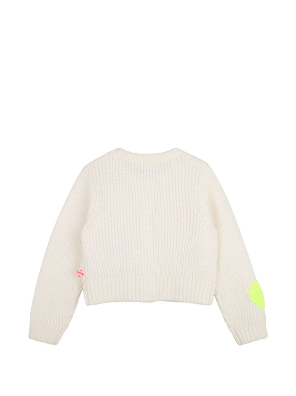 Cardigan per bambina Billieblush Kids bianco con lavorazione in maglia a coste U22473 121 BILLIEBLUSH KIDS