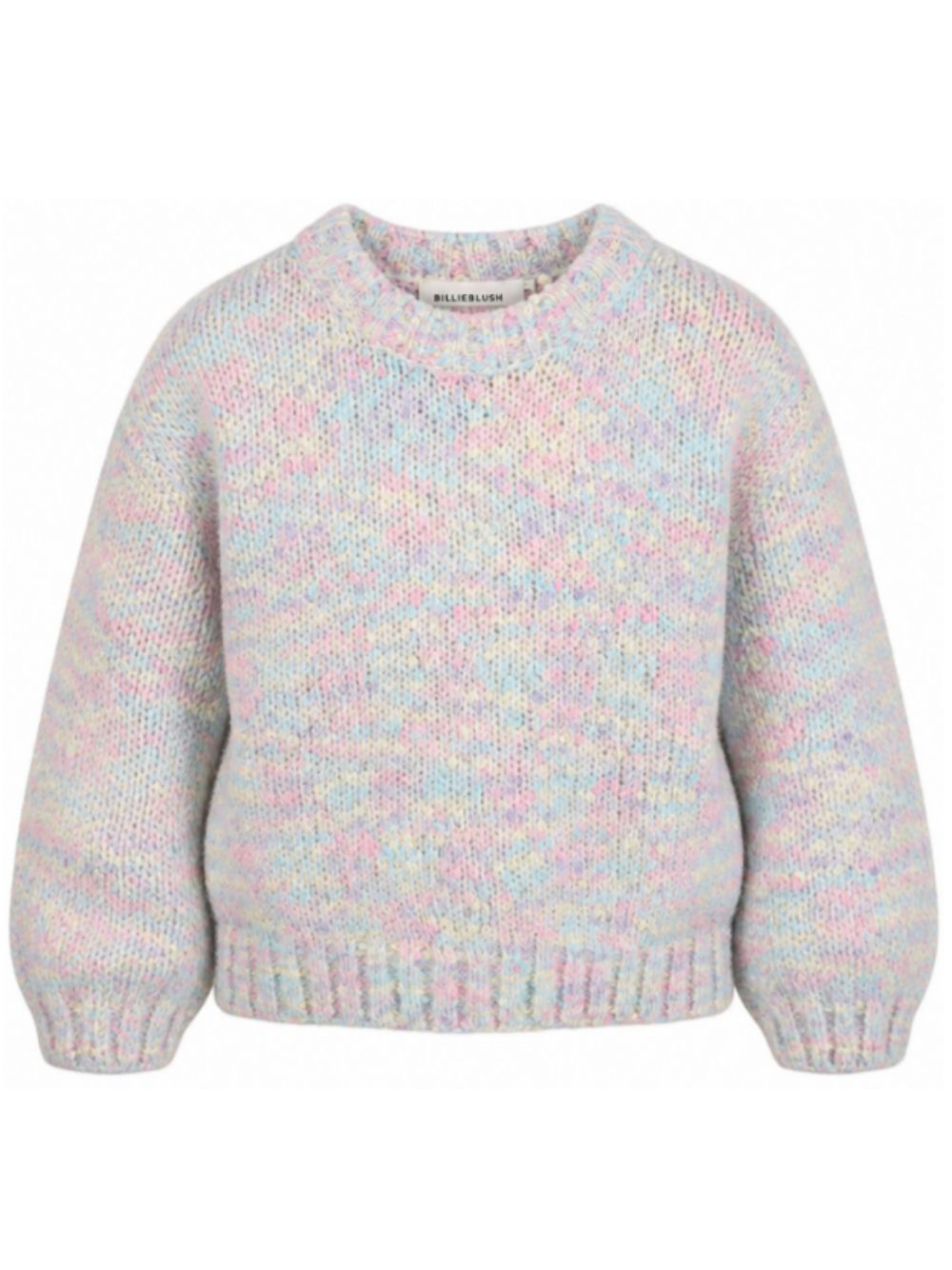 Maglione per bambina Billieblush Kids grigio con logo laterale U22475 Z41 BILLIEBLUSH KIDS