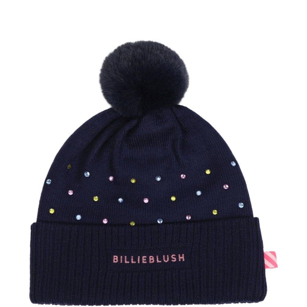 Cappello per bambina Billieblush Kids blu con pompon U22499 85T BILLIEBLUSH KIDS
