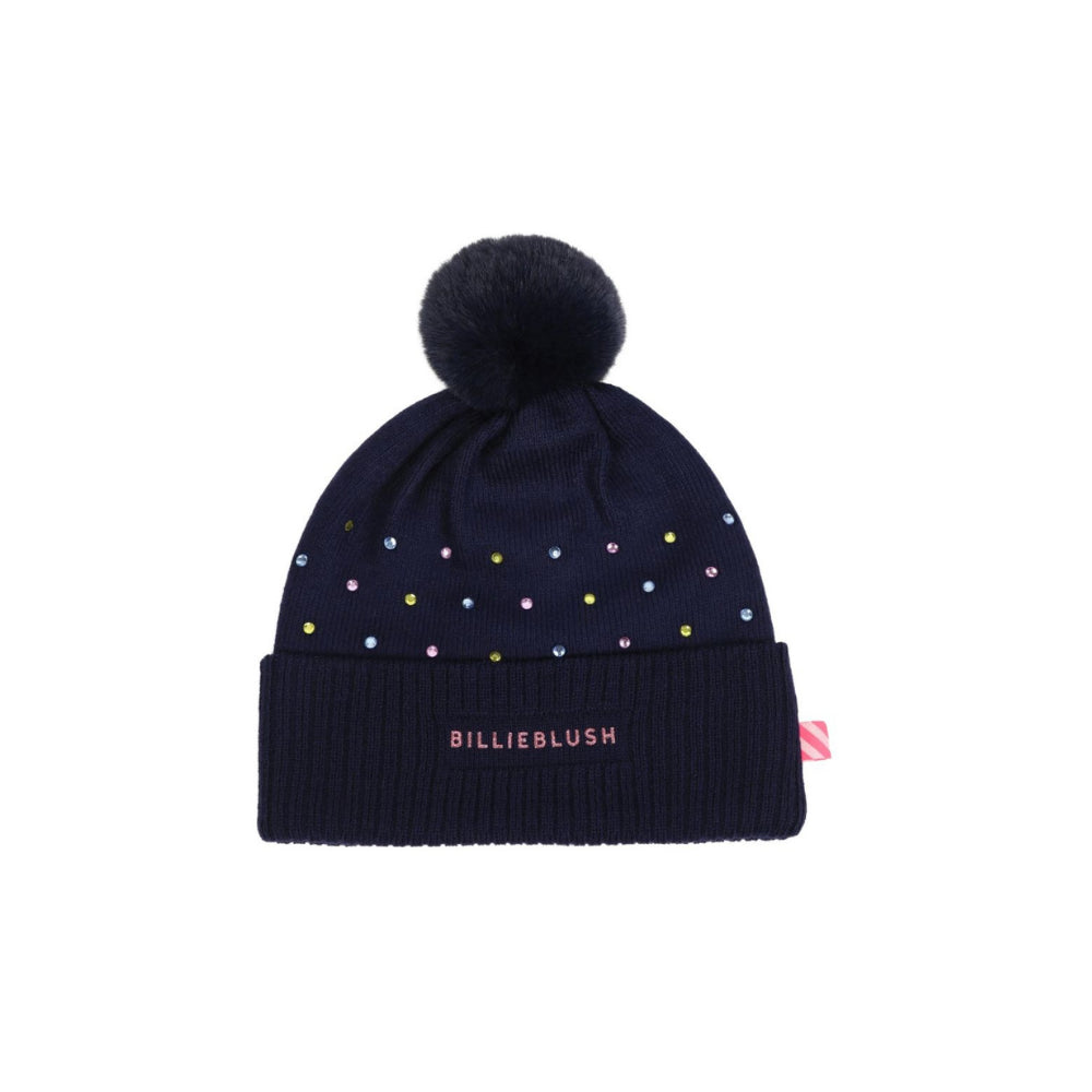 Cappello per bambina Billieblush Kids blu con pompon U22499 85T BILLIEBLUSH KIDS