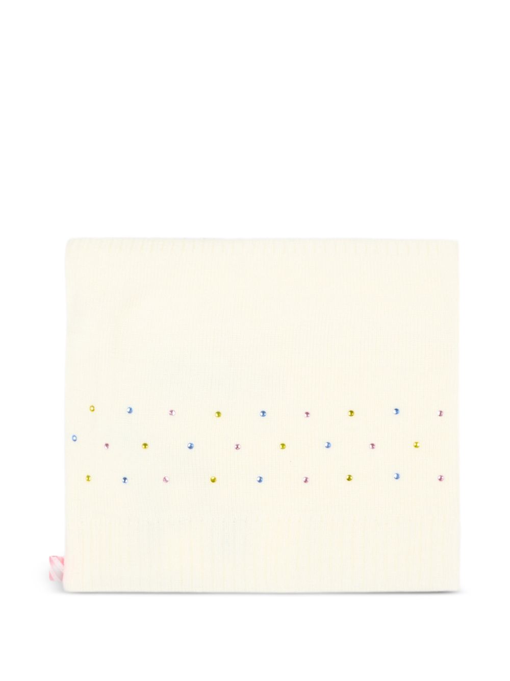 Scaldacollo per bambina Billieblush bianco con logo impreziosito da cristalli U22518 121 BILLIEBLUSH KIDS