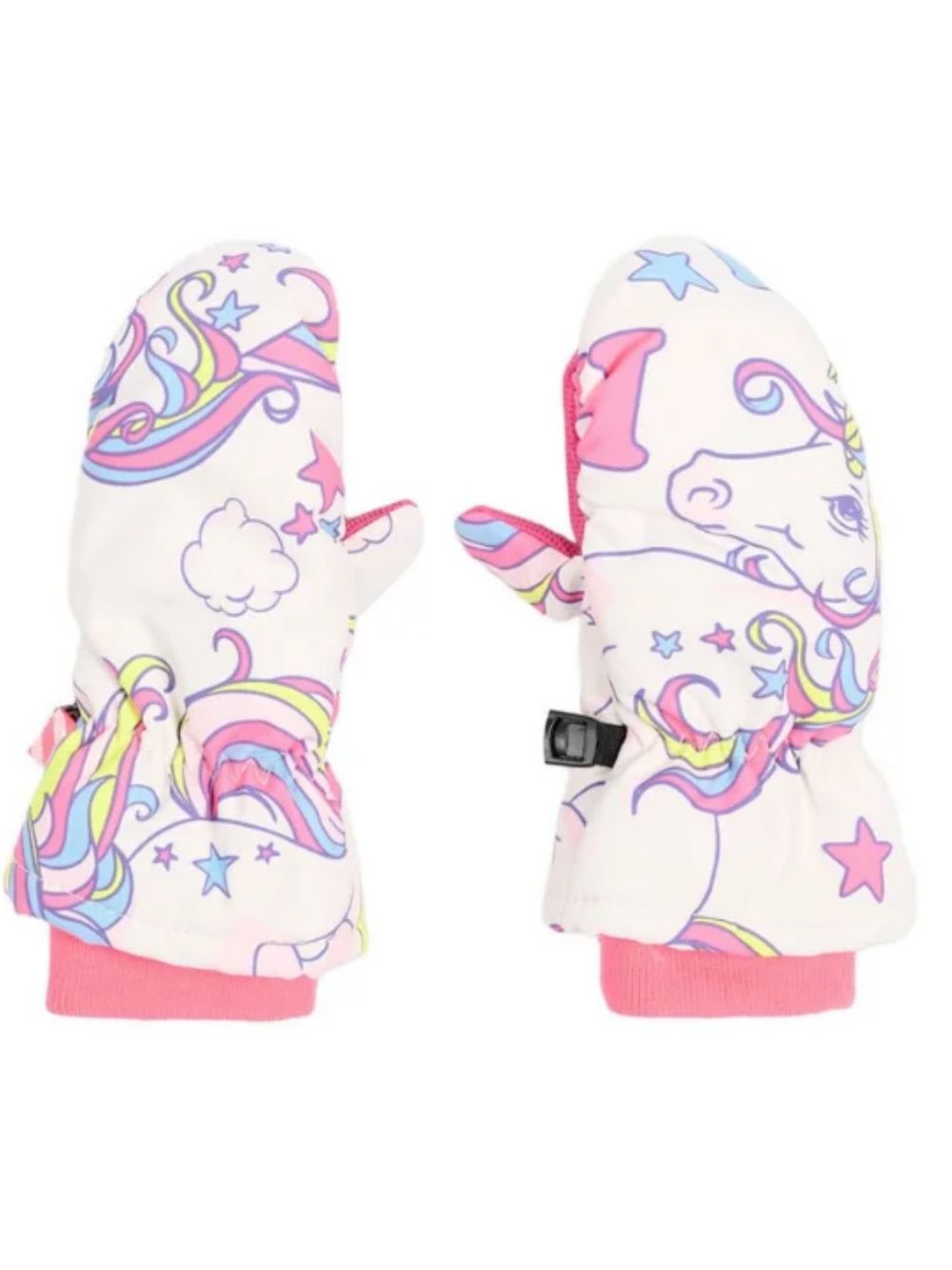 Guanti per bambina Billieblush Kids bianchi con stampa unicorno all-over U22542 47A BILLIEBLUSH KIDS
