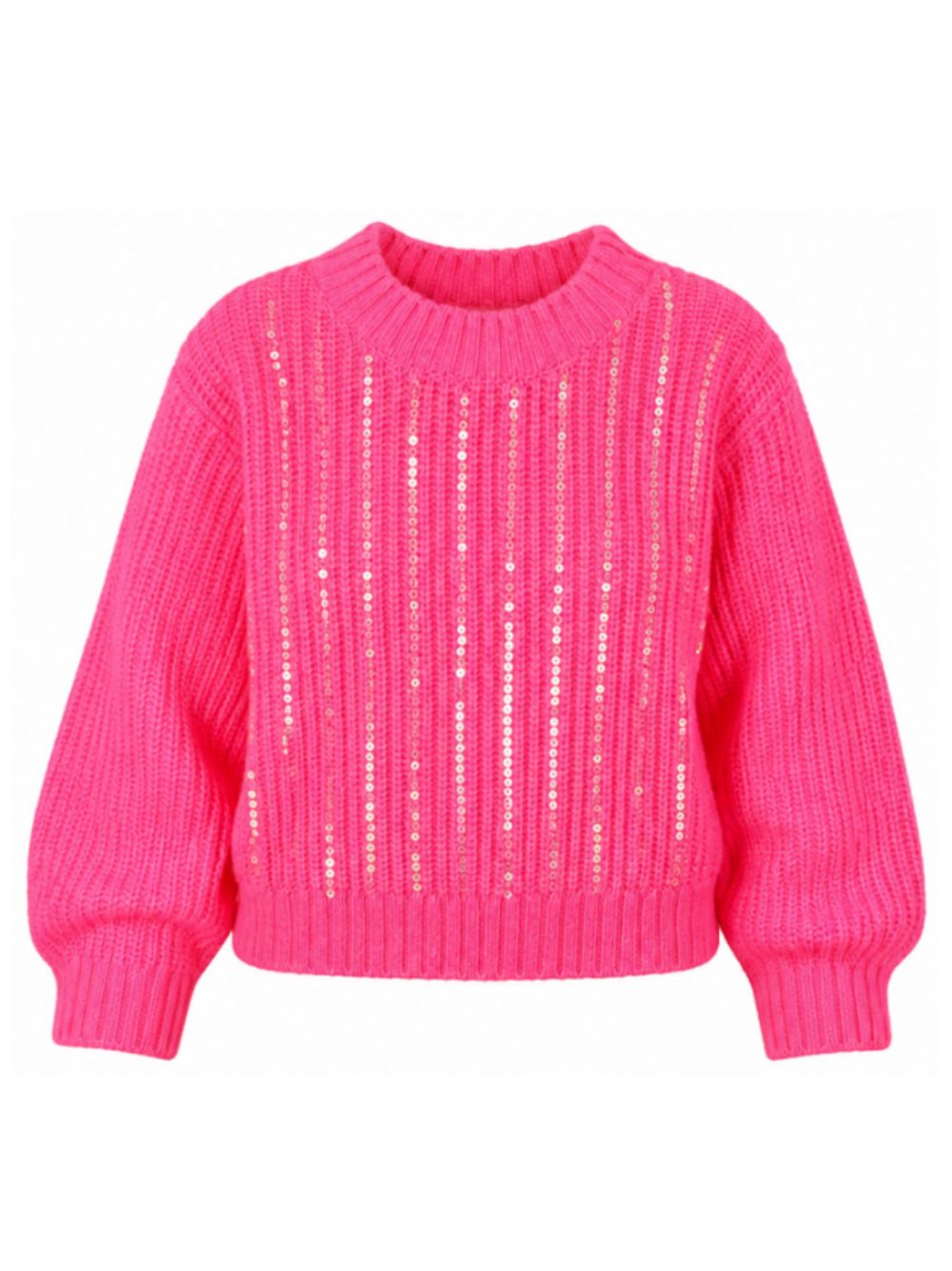 Maglione per bambina Billieblush Kids fucsia con decorazione con paillettes U22561 47A BILLIEBLUSH KIDS