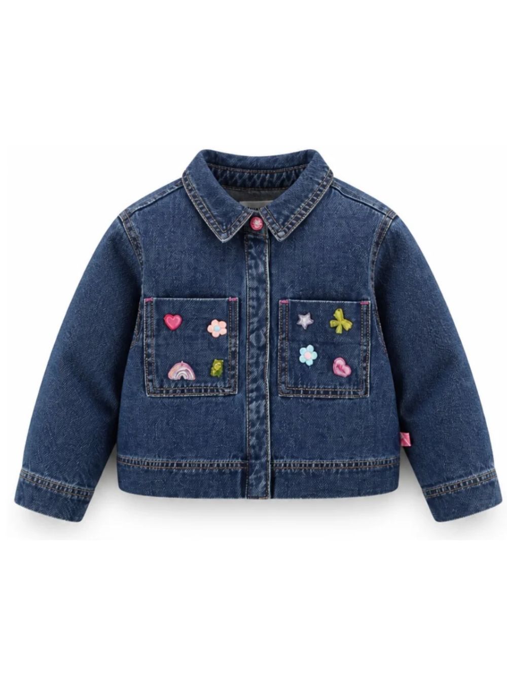 Camicia per bambina Billieblush Kids in denim con applicazioni U22562 Z22 BILLIEBLUSH KIDS