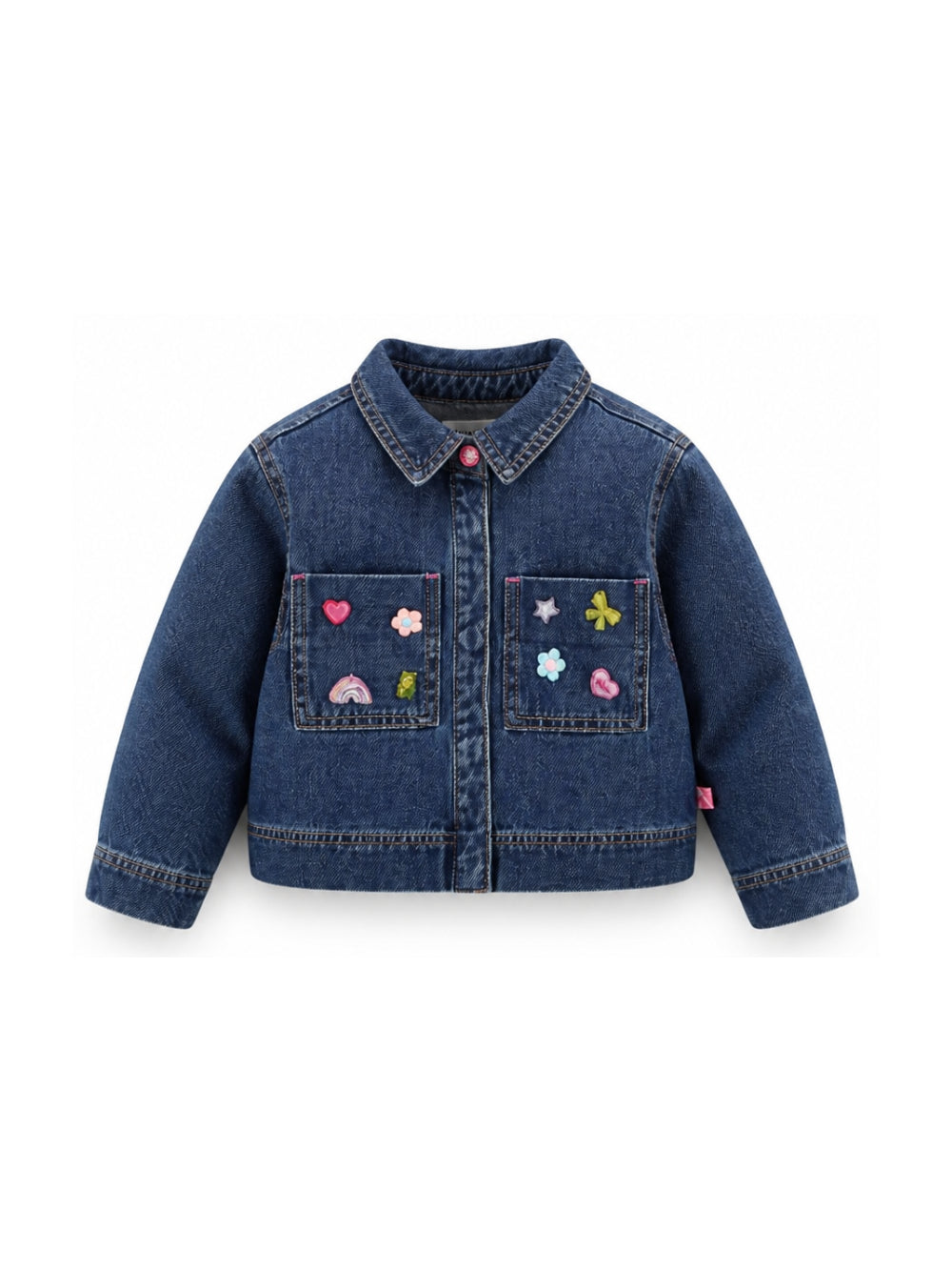 Camicia per bambina Billieblush Kids in denim con applicazioni U22562 Z22 BILLIEBLUSH KIDS