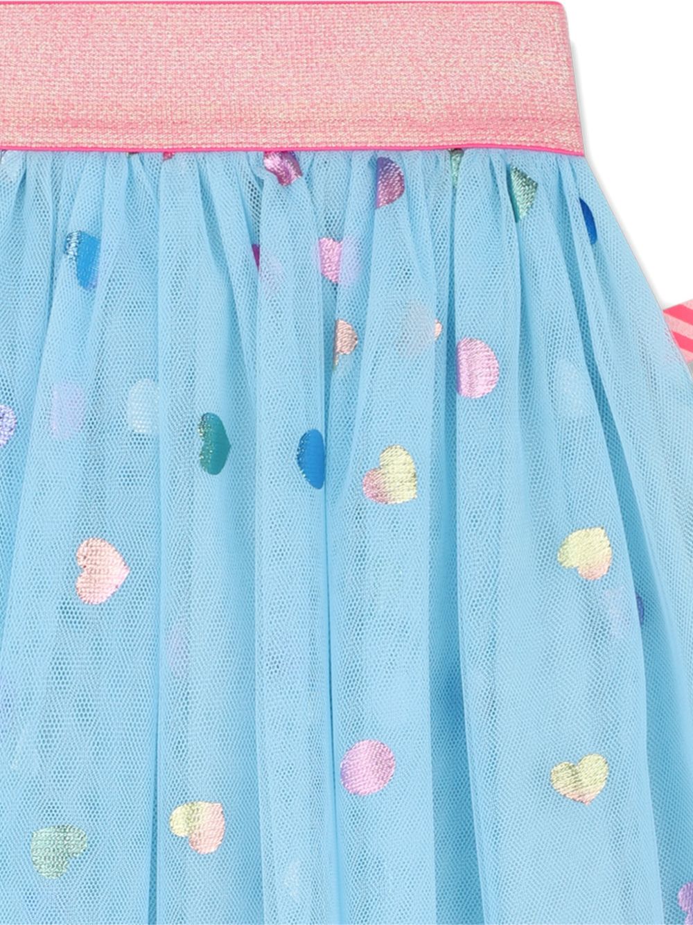 Gonna per bambina Billieblush Kids azzurra con stampa con cuori U22569 78R BILLIEBLUSH KIDS