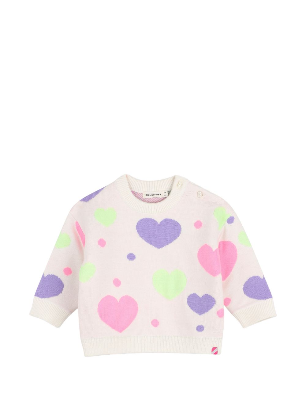 Completo per neonata Billieblush bianco con decorazione con cuori U22611 121 BILLIEBLUSH KIDS