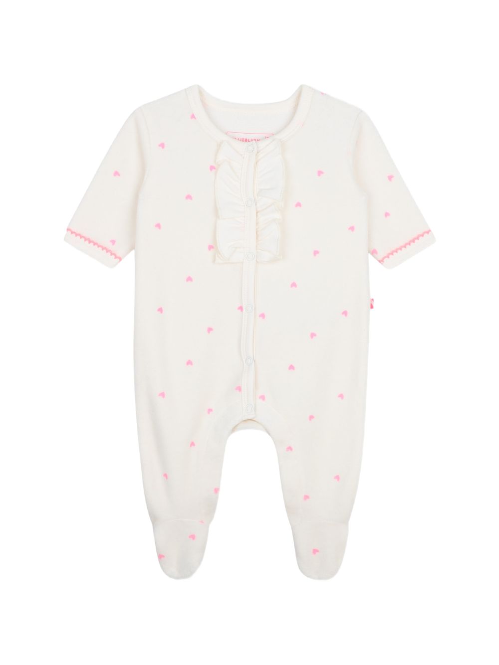 Set tutina e berretto per neonata Billieblush bianco con stampa con cuori U22615 121 BILLIEBLUSH KIDS