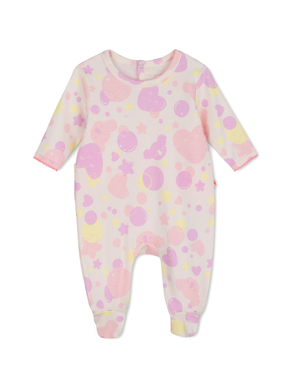 Set pigiama e bavaglino per neonata Billieblush rosa con stampa grafica U22620 475 BILLIEBLUSH KIDS