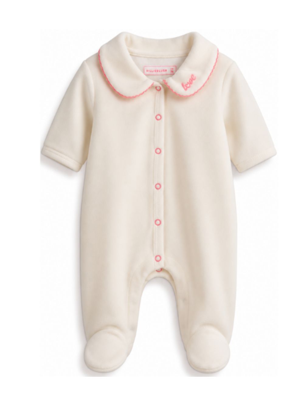 Tutina per neonata Billieblush Kids bianca con colletto alla Peter Pan U22624 121 BILLIEBLUSH KIDS