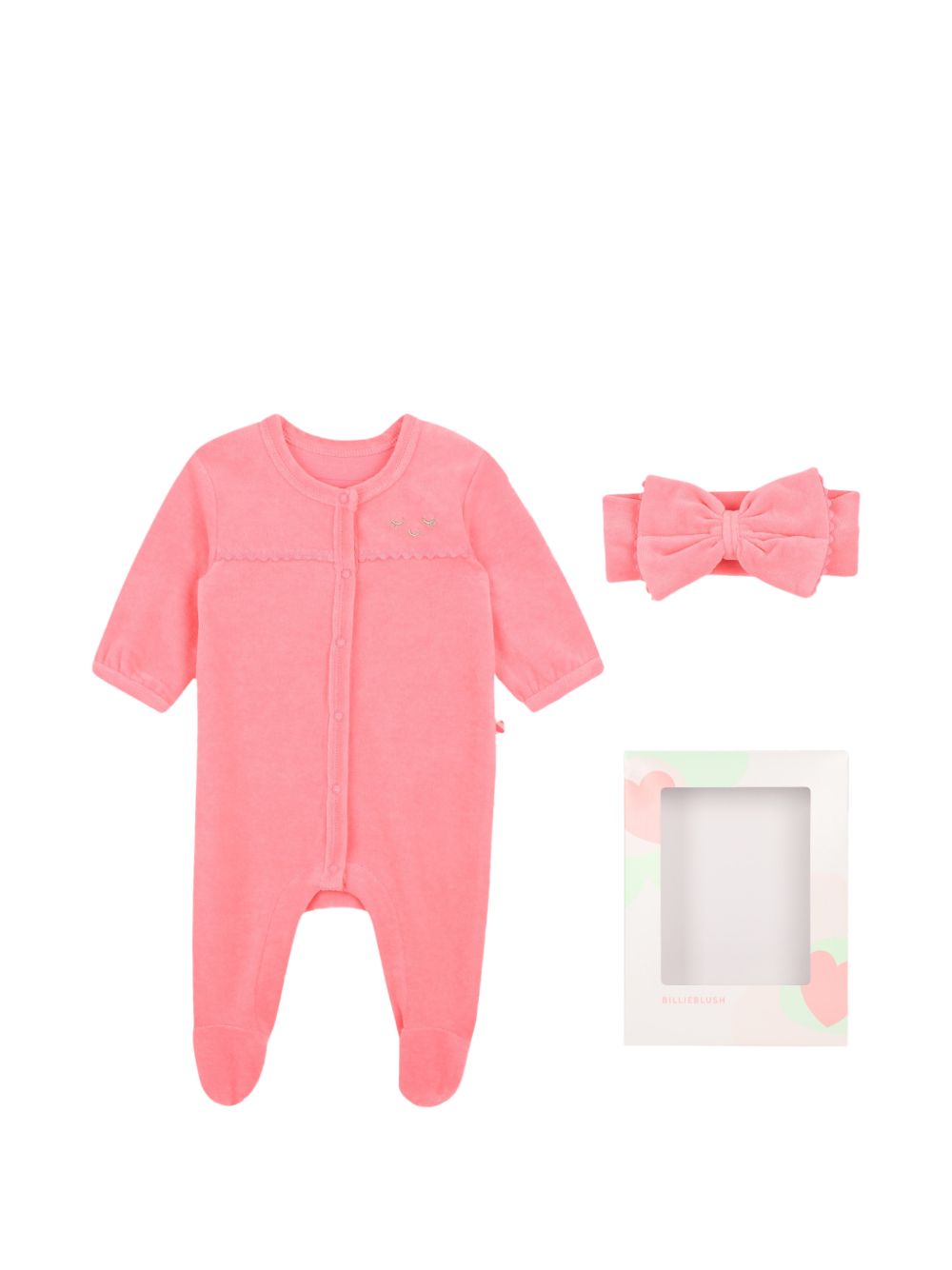 Set tutina e fascia per neonata Billieblush Kids rosa con finitura vellutata U22625 499 BILLIEBLUSH KIDS