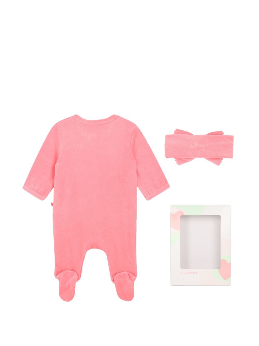 Set tutina e fascia per neonata Billieblush Kids rosa con finitura vellutata U22625 499 BILLIEBLUSH KIDS