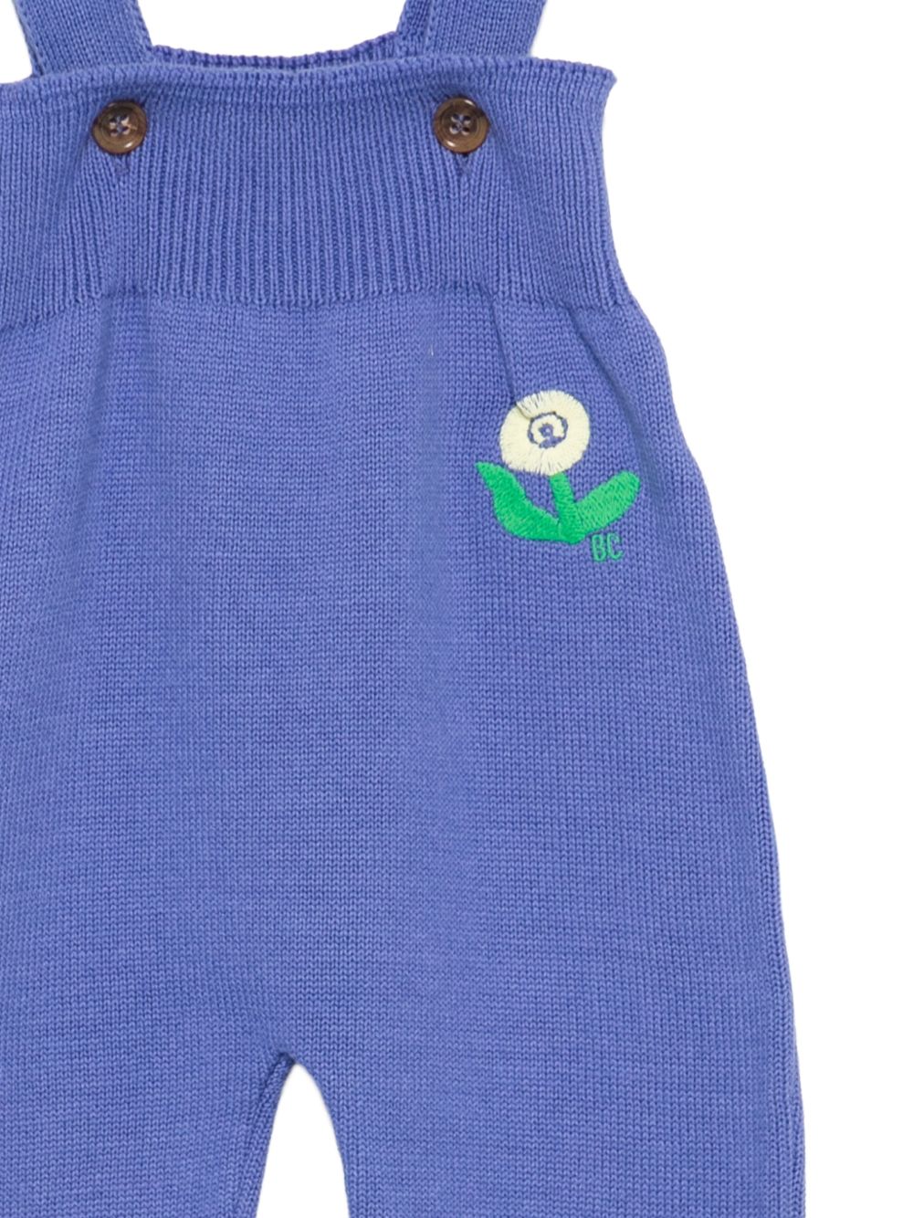 Salopette per neonato Bobo Choses Kids blu con ricamo floreale B226AB031 511 BOBO CHOSES KIDS